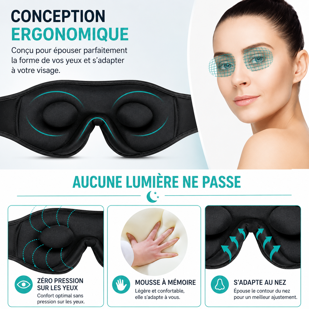 Masque de Sommeil 3D Bluetooth