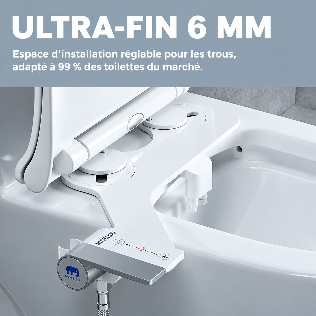 Bidet WC Ultra-Plat à Double Buse – Hygiène & Confort