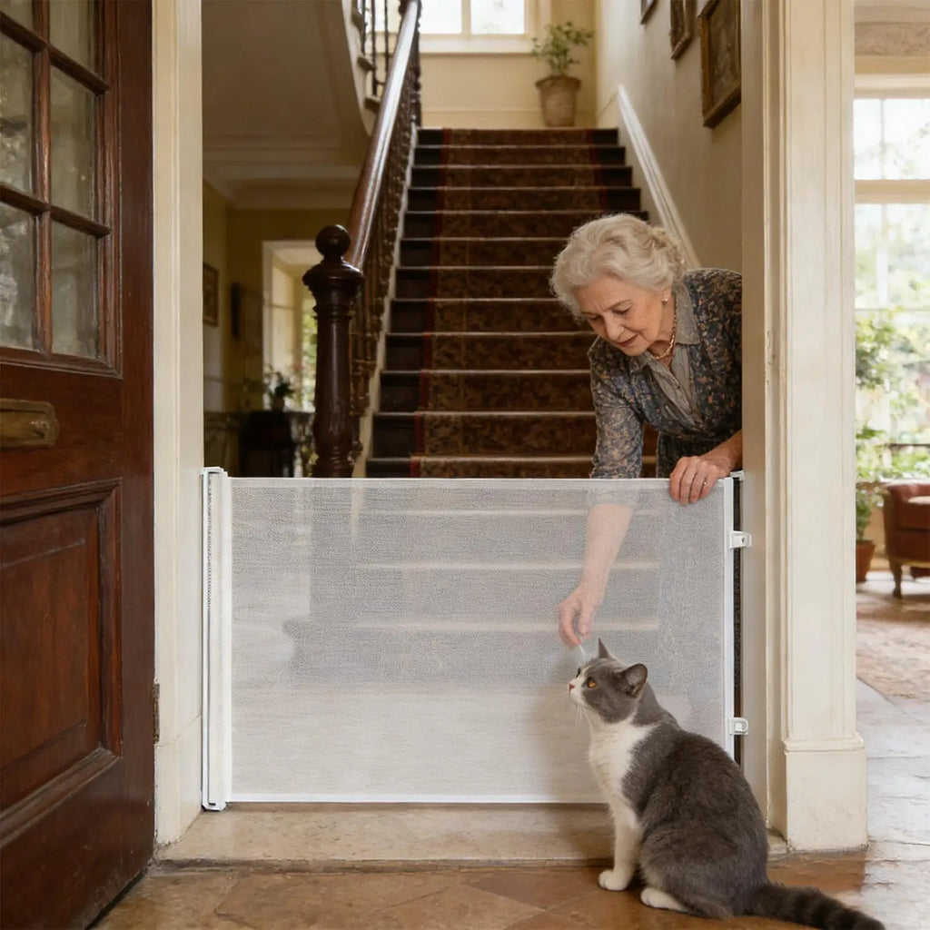 Barrière rétractable pour chien – Sans perçage
