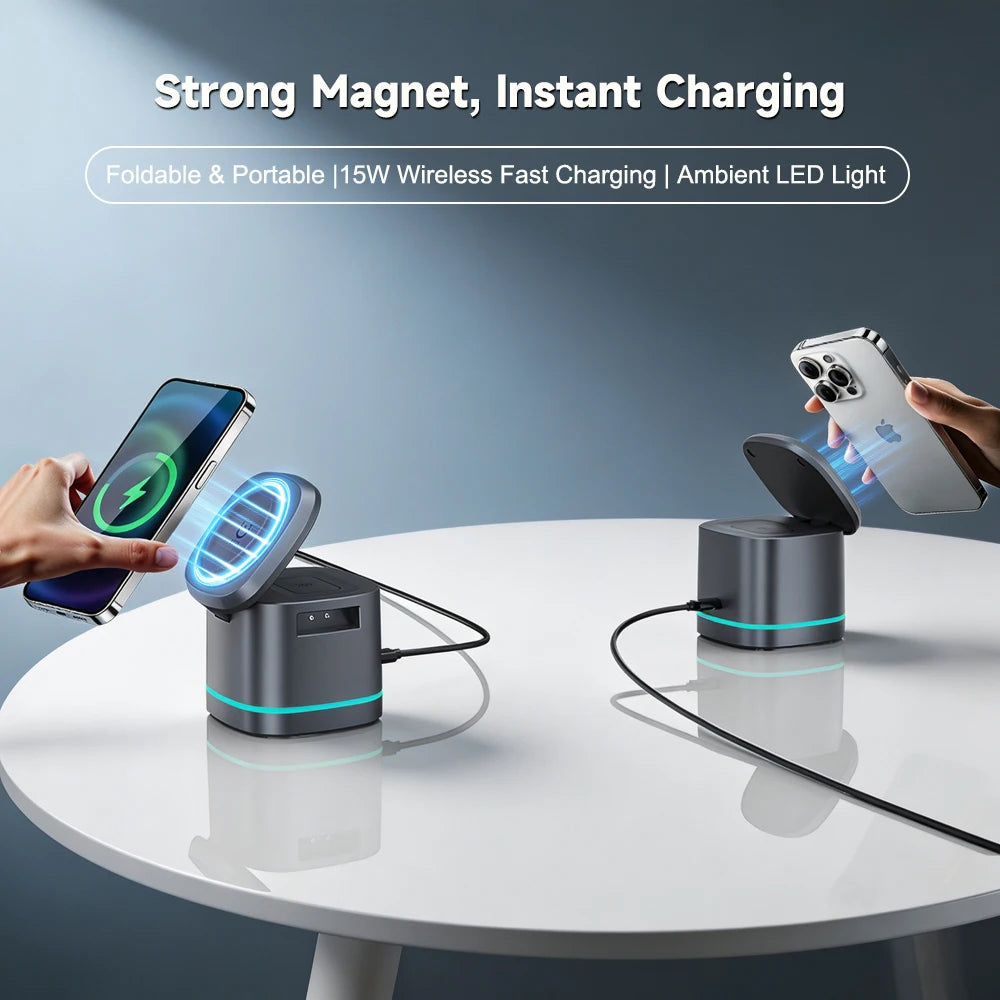 Station de recharge magnétique 3-en-1 – 15 W