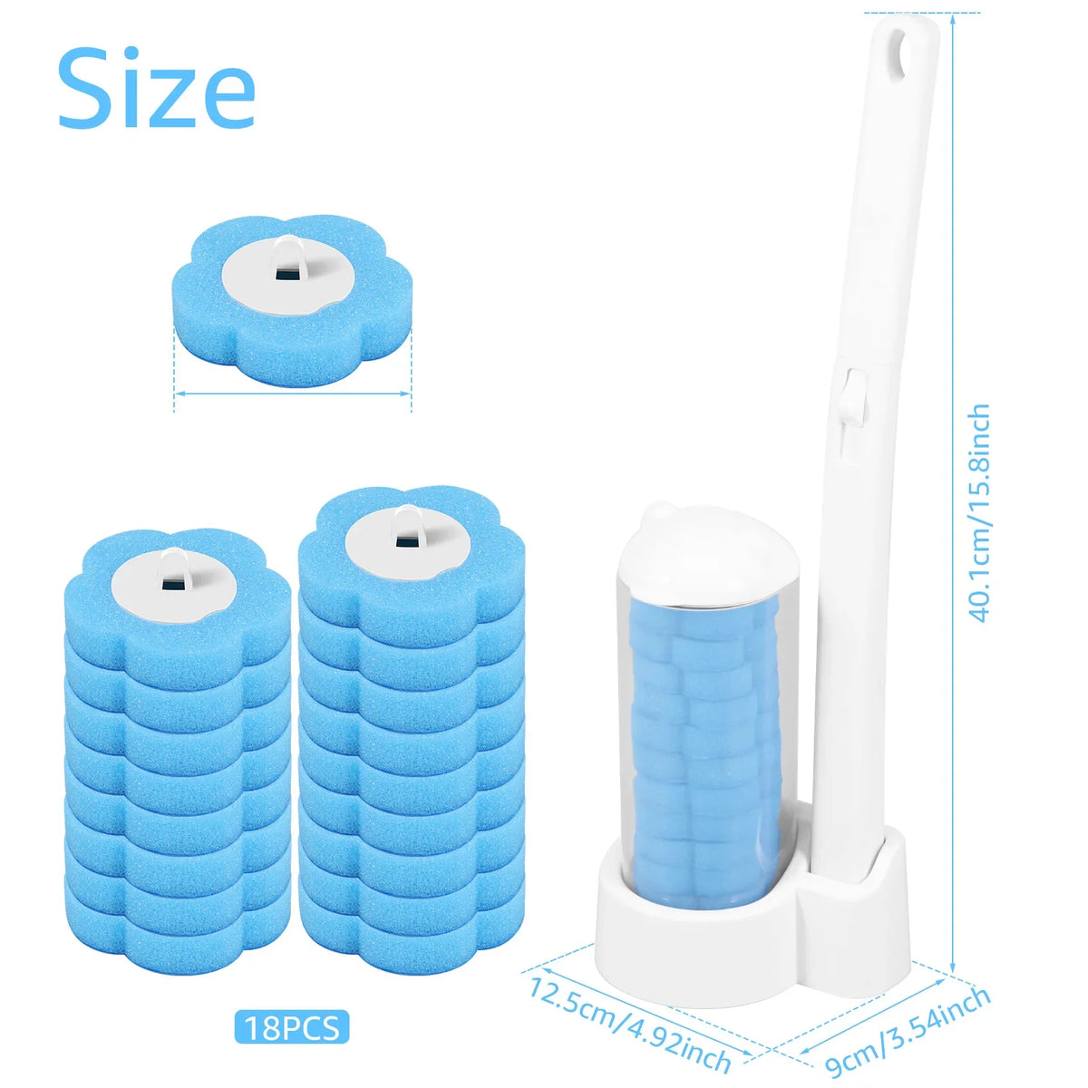 Brosse WC à têtes jetables et recharges