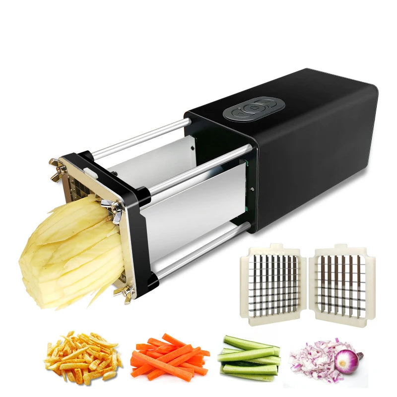 Coupe-frites électrique en acier inoxydable