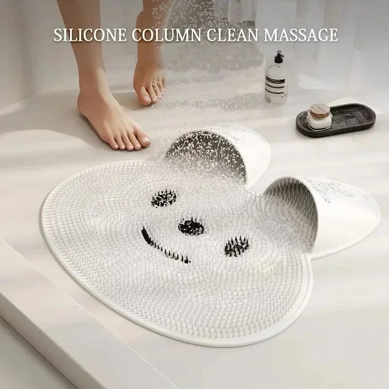 Tapis lave-pieds - massant antidérapant pour douche