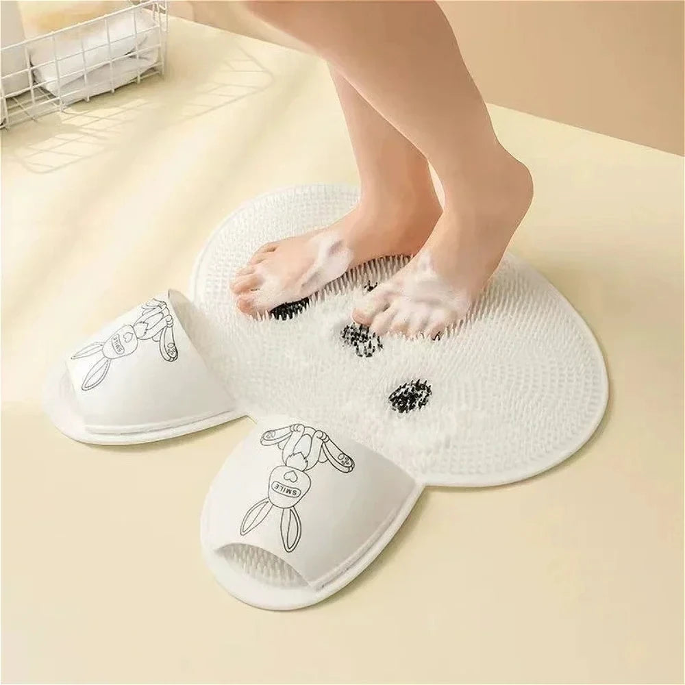 Tapis lave-pieds - massant antidérapant pour douche