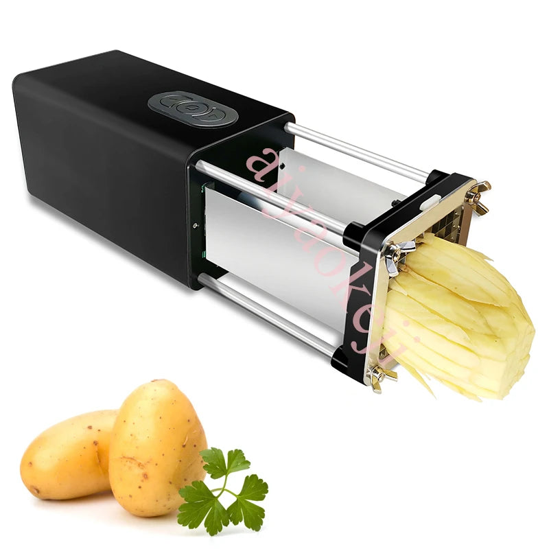 Coupe-frites électrique en acier inoxydable