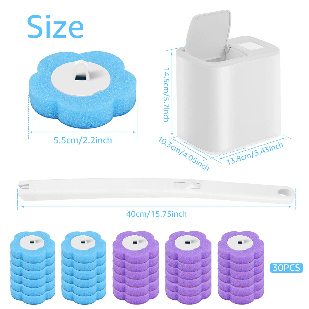 Brosse WC à têtes jetables et recharges