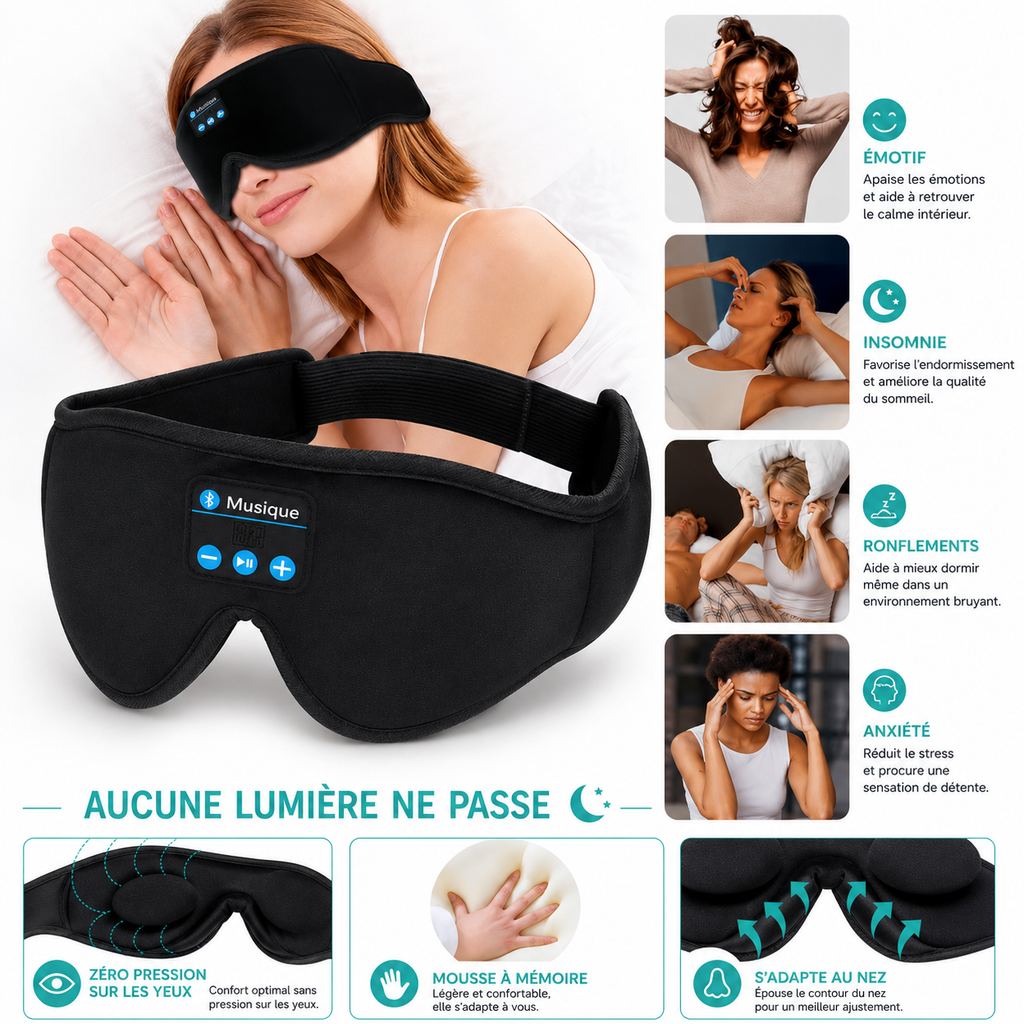 Masque de Sommeil 3D Bluetooth