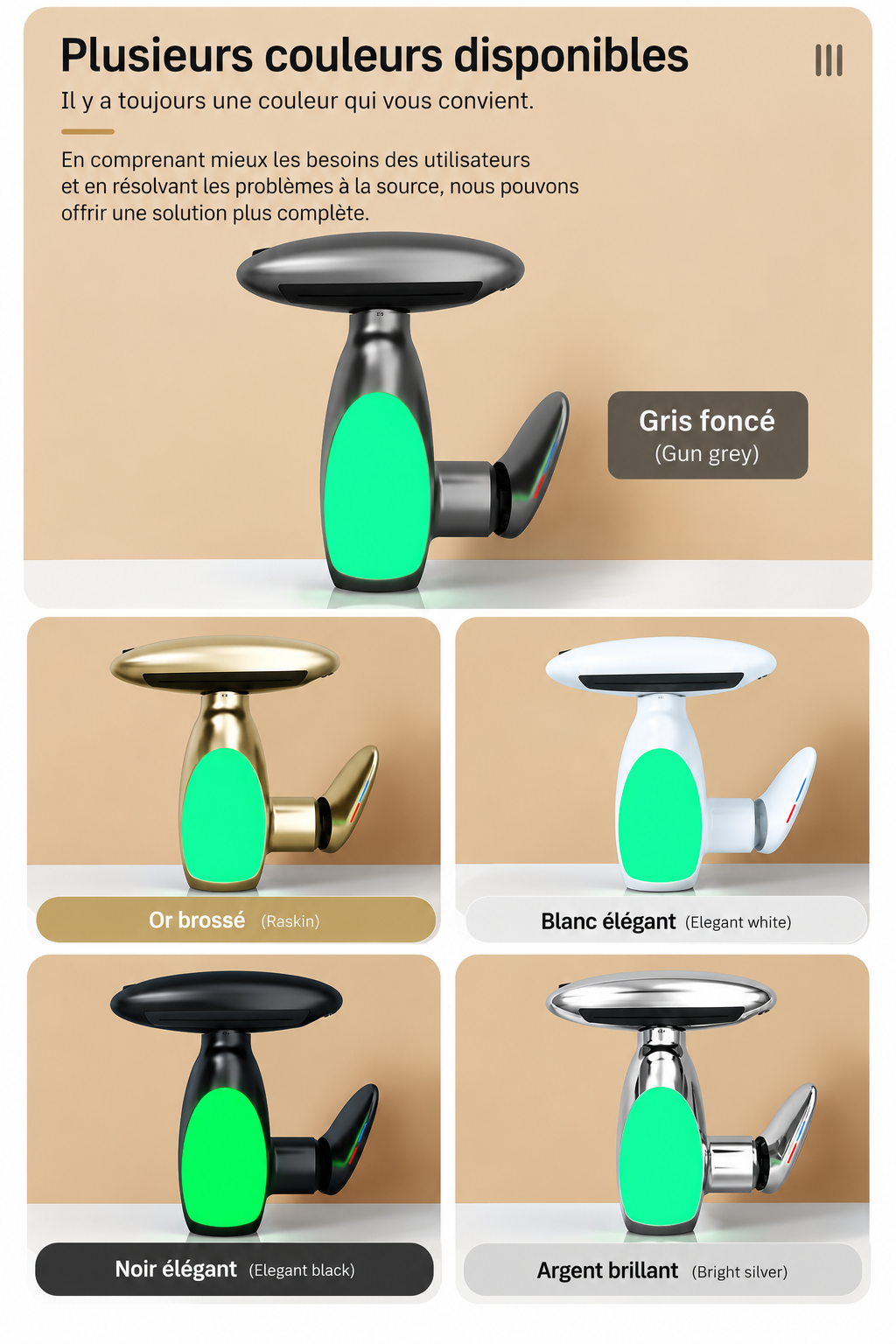 Robinet extractible 360° avec indicateur LED